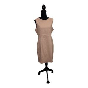 Nina Leonard Sleeveless Khaki Dress Size M